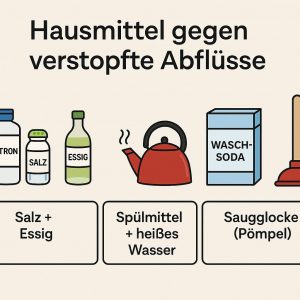 Welche Hausmittel helfen gegen den verstopften Abfluss - Abflussreinigung und Rohrreinigung Fabeos