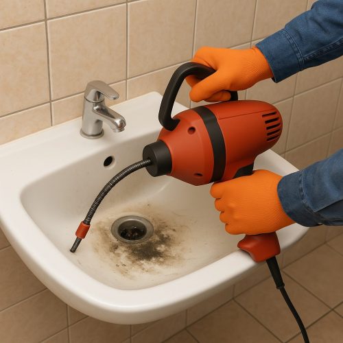 Rohrreinigungsspirale löst Verstopfung an Waschbecken – Abflussreinigung und Rohrreinigung Fabeos Rohrreinigungsspirale löst Verstopfung an Waschbecken - Abflussreinigung und Rohrreinigung Fabeos